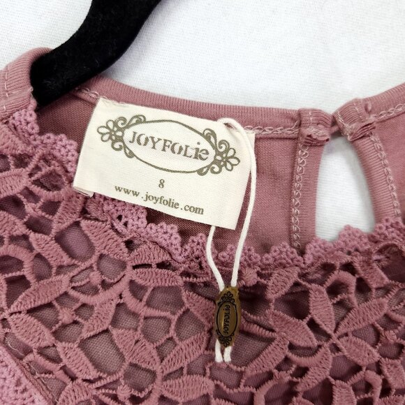 Joyfolie Girls Fernanda Dress Size 8 in Ashe Rose Jersey Knit Bell Long Sleeve - Picture 11 of 16